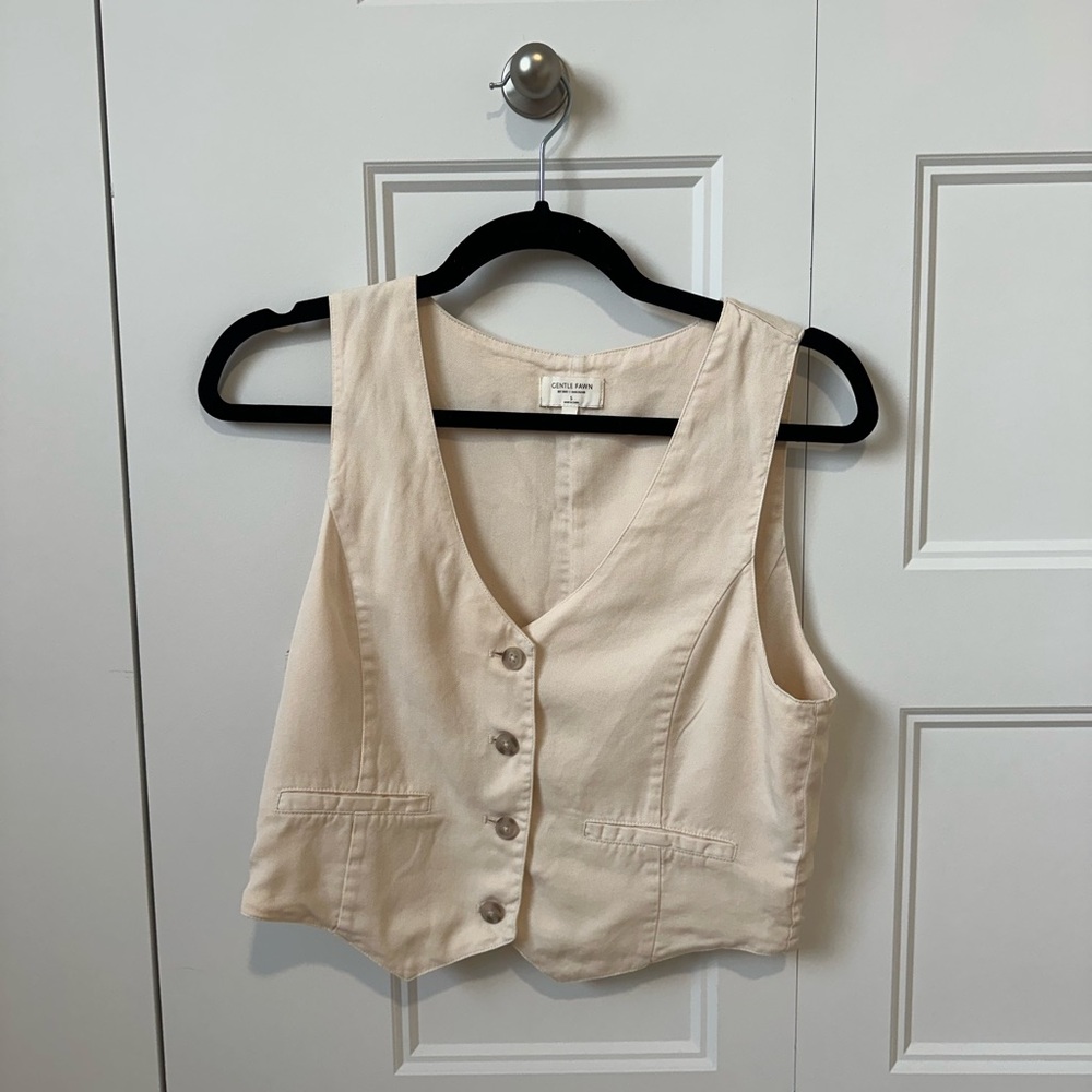 BNWOT Gentle Fawn Carmen Vest in Bone ~ S - Picture 3 of 7